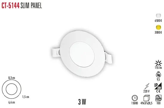 CT-5144%20SLİM%20PANEL%203W%20SIVA%20ALTI