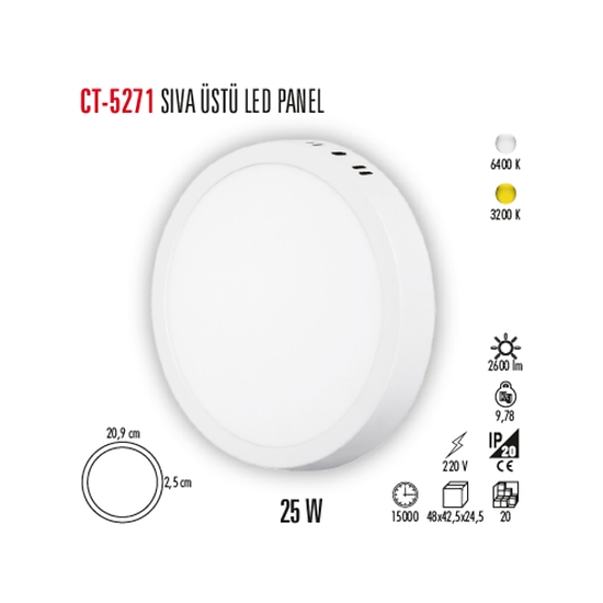 CT-5271%20SIVA%20ÜSTÜ%20LED%20PANEL