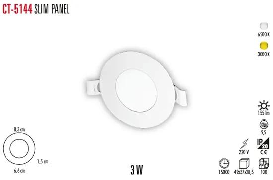 CT-5144 SLİM PANEL 3W SIVA ALTI