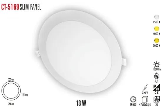 CT-5169 SLİM PANEL 18W SIVA ALTI