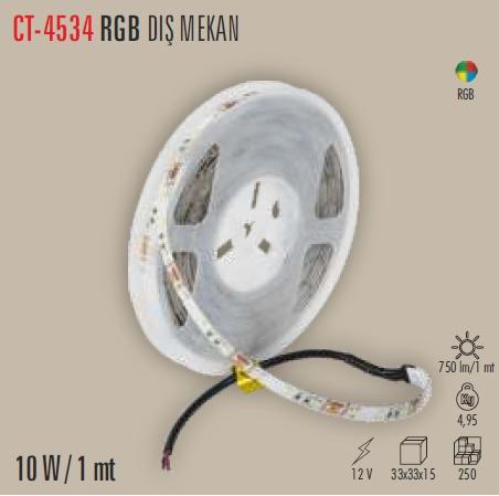 CT-4534 RGB DIŞ MEKAN ŞERİT LED 10W 1MT