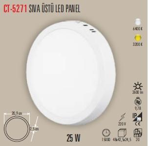 CT-5271 SIVA ÜSTÜ LED PANEL